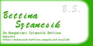 bettina sztancsik business card